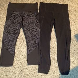 2 Pairs Of Athleta Yoga Pants Capris Medium